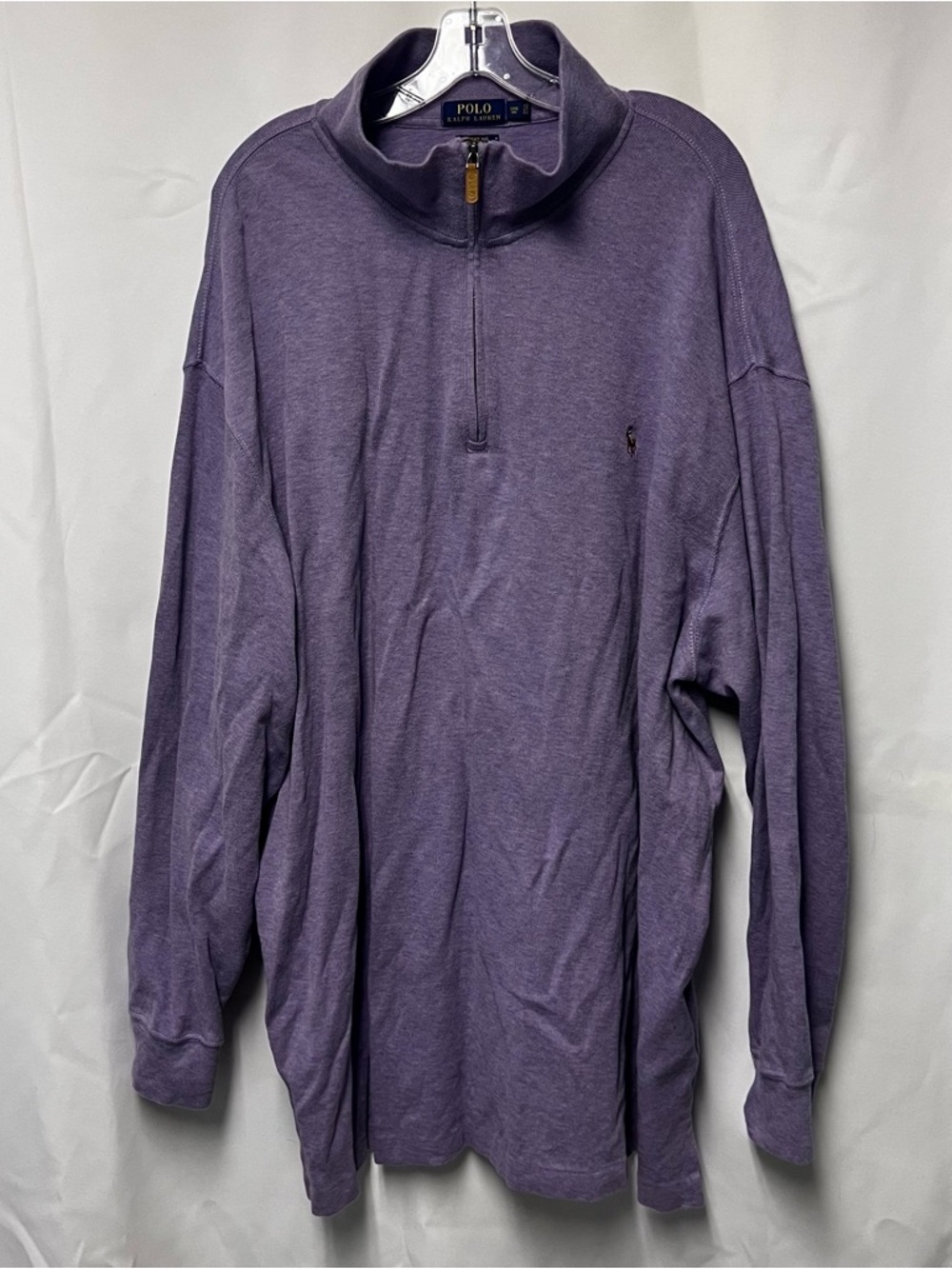 Polo Ralph Lauren Mens Purple 3XB Big Quarter Zip Pullover